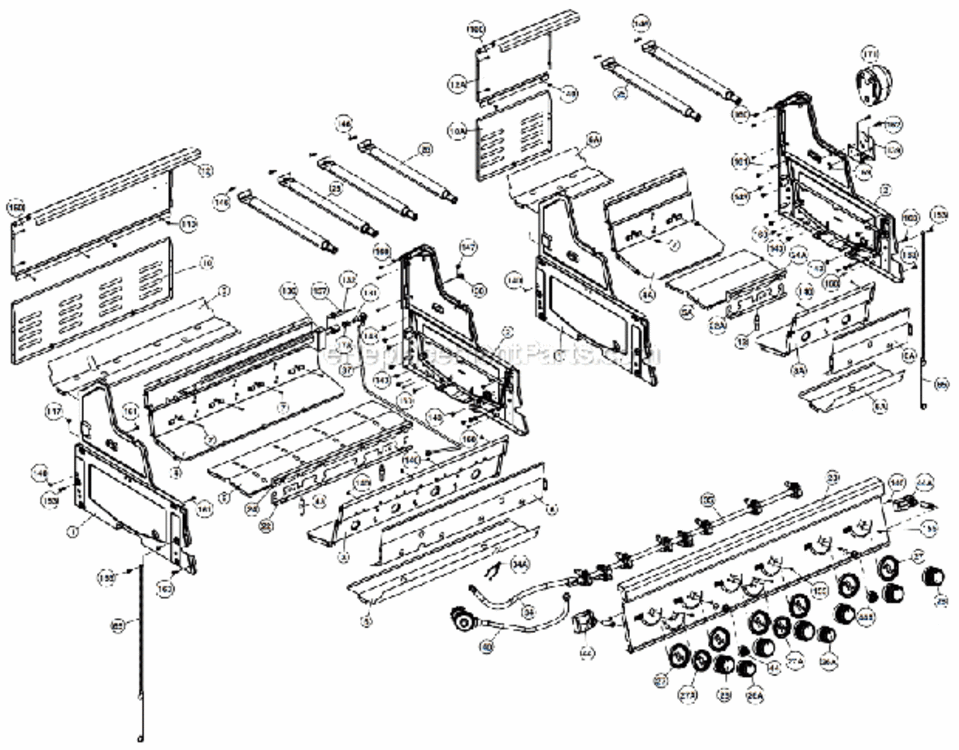 Page B Diagram and Parts List for  Broil King Grill